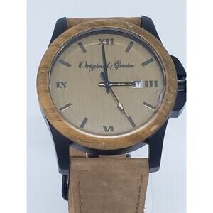 Original Grain Men's Steel Wood Watch 43mm Classic